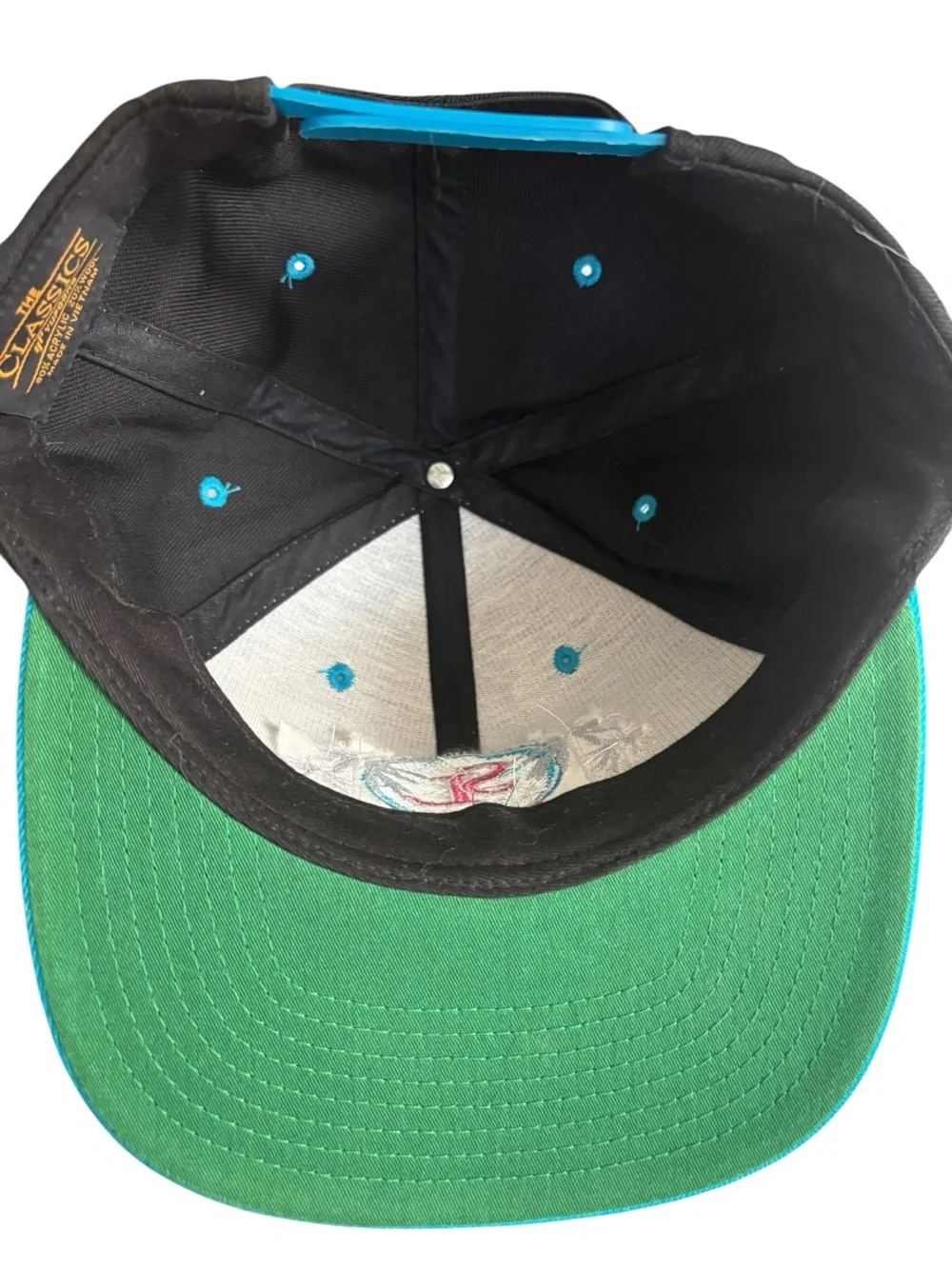SL Miami black teal snapback cap